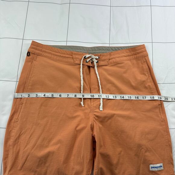 Patagonia Shorts Mens 31 Orange Home Waters Hybrid Athletic Ripstop Beach Active - Picture 8 of 12